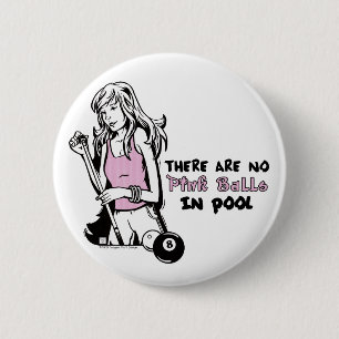 Girly Cue 6 Cm Round Badge