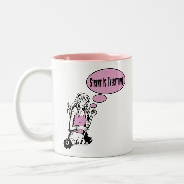 Girly Cue Two-Tone Coffee Mug (Left)
