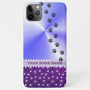 Girly Customized Dog Paw Print & Glitter Case-Mate iPhone Case