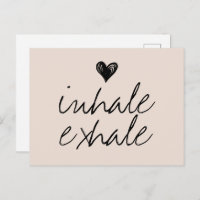 Girly cute heart minimal cream beige postcard