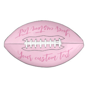 Girly cute pink personalised custom script text football