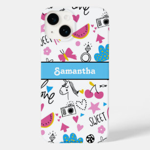 Girly Cute Trendy Simple Pretty Stylish Pattern Case-Mate iPhone 14 Case