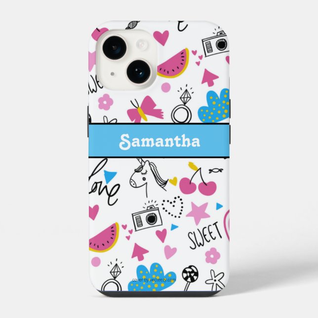Girly Cute Trendy Simple Pretty Stylish Pattern iPhone Case (Back)