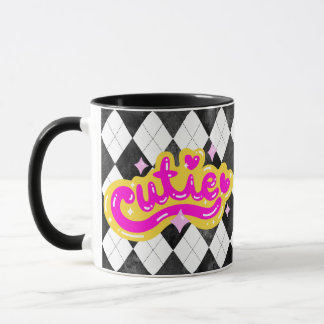 Girly Cutie Argyle Baddie Coffee Mug Cute