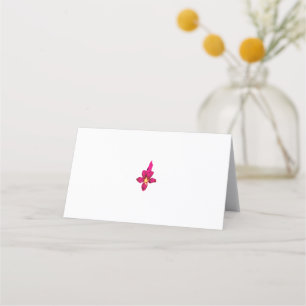 Girly Design, Light Gold, Purplish Red Place Card
