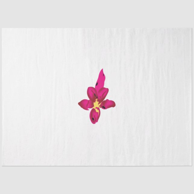 Girly Design, Light Gold, Purplish Red Tissue Paper (Front)