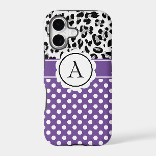 Girly dots and animals print monogram Case-Mate i