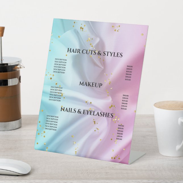 Girly Dripping Pink Glitter Pedestal Sign (In SItu)