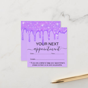 Girly Dripping Purple Glitter Appointment