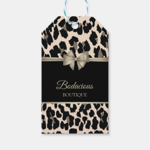 Girly Elegant,Bow,Leopard Print ,Dress Price Tags