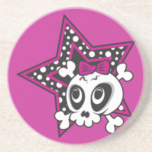 Girly Emo Skull Coaster