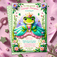 Girly Fairy Tale Frog Princess Birthday Party