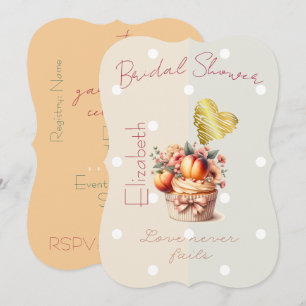 Girly Faith Pastel Fruit Floral Bow Cupcake Heart Invitation