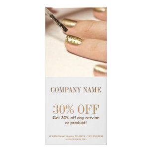 girly fashion beauty nail artist nail salon rack card