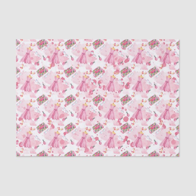 Girly Fashion dress and pattern party tissue Paper (Front)