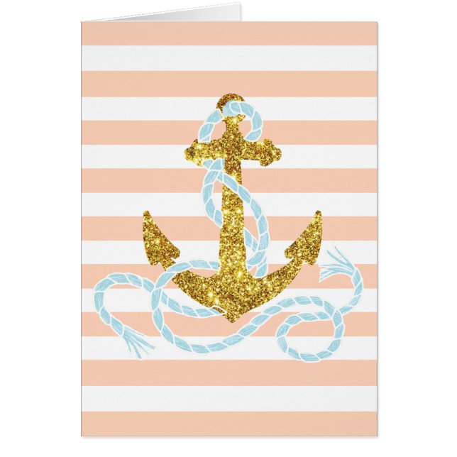Girly Faux Glitter Anchor (Front)