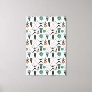Girly Floral Pattern Canvas Print