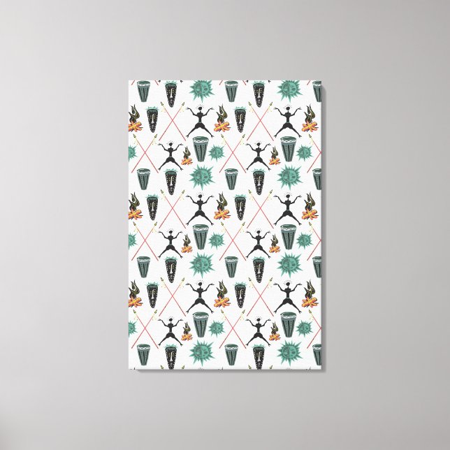 Girly Floral Pattern Canvas Print (Front)