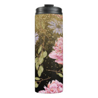 *~* Girly Floral Pink Roses Blue Daisy Glitter 