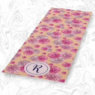 Girly Floral With Modern Pastel Flowers Gym Yoga Mat