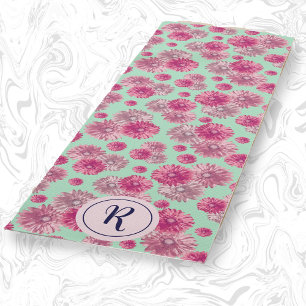 Girly Floral With Modern Pastel Flowers Gym Yoga Mat