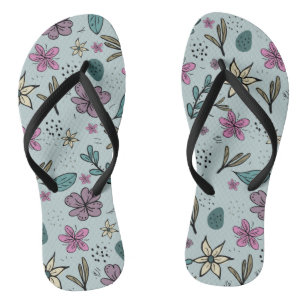 Girly Flower Art New Design Floral Aesthetic Flowe Jandals