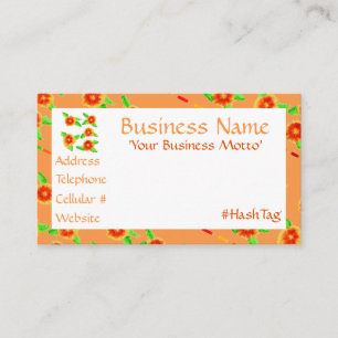 Girly Flowered Modern Discount Card