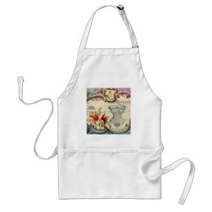 Girly french country lily Parisian vintage corset Standard Apron