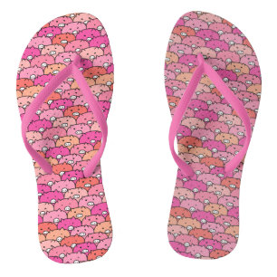 Girly Funny Pig Pattern Jandals