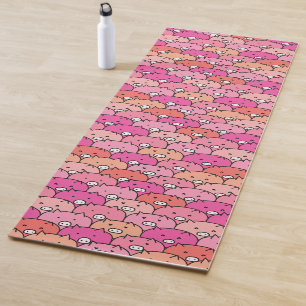 Girly Funny Pig Pattern Yoga Mat