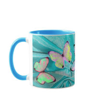 Girly Gift! Butterfly Mug, Add NAME!