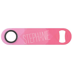 Girly Girly Pink Geometric Pattern Monogram