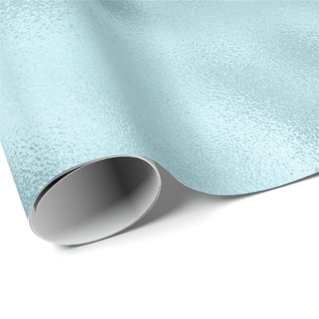 Girly Glam Aqua Blue Wrapping Paper (Roll Corner)