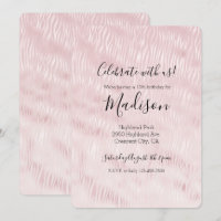 Girly Glam Blush Pink Zebra Print