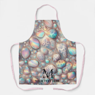Girly Glam Opal Leopard Print All-Over Print Apron