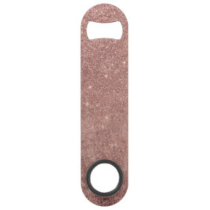 Girly Glam Pink Rose Gold Foil and Glitter Mesh