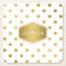Girly Glitter Gold Polka Dots Pattern Monogram