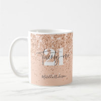 Girly glitter sparkle modern 21st birthday party