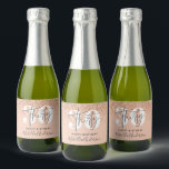 Girly glitter sparkle modern 30th birthday  champa sparkling wine label<br><div class="desc">Girly glitter sparkle modern 30th birthday party bottle labels. Part of a collection.</div>