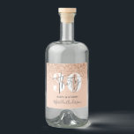 Girly glitter sparkle modern 30th birthday  liquor bottle label<br><div class="desc">Girly glitter sparkle modern 30th birthday party bottle label Part of a collection.</div>