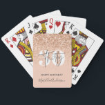 Girly glitter sparkle modern 30th birthday  playing cards<br><div class="desc">Girly glitter sparkle modern 30th birthday playing cards. Part of a collection.</div>