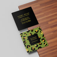 Girly Glittery Gold Green Leopard print  Luxury