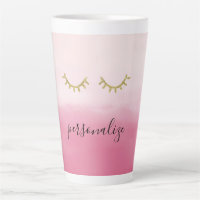 Girly Gold Glitz Eyelashes Pink Ombre