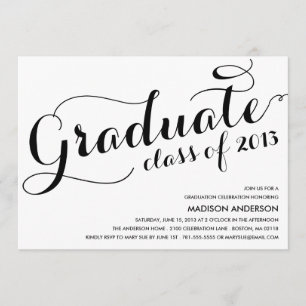 GIRLY GRAD 2013 GRADUATION PARTY INVITATION