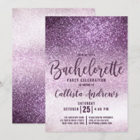 Girly Grape Purple Triple Glitter Bachelorette