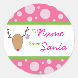 Girly Gril Santa Sticker
