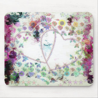 Girly Grunge Mouse Pad