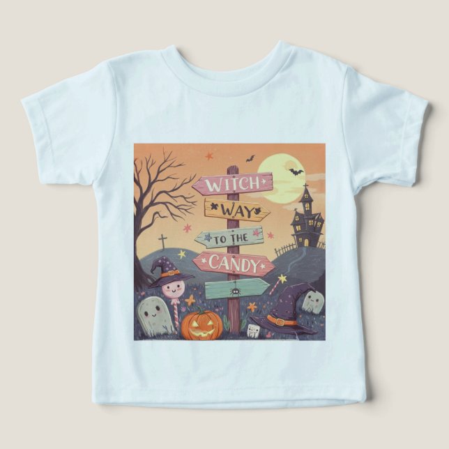 Girly Halloween - Witch Way to the Candy (Design Front)