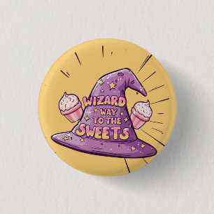 Girly Halloween - Wizard Way to the Sweets 3 Cm Round Badge