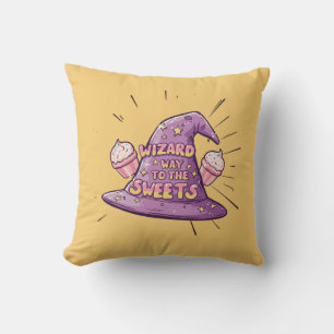 Girly Halloween - Wizard Way to the Sweets Cushion